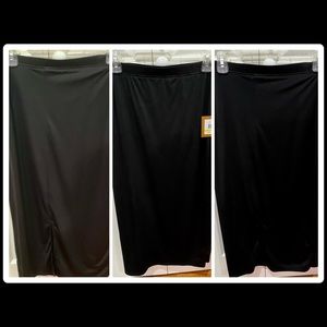 Lovely black skirt with front slit.